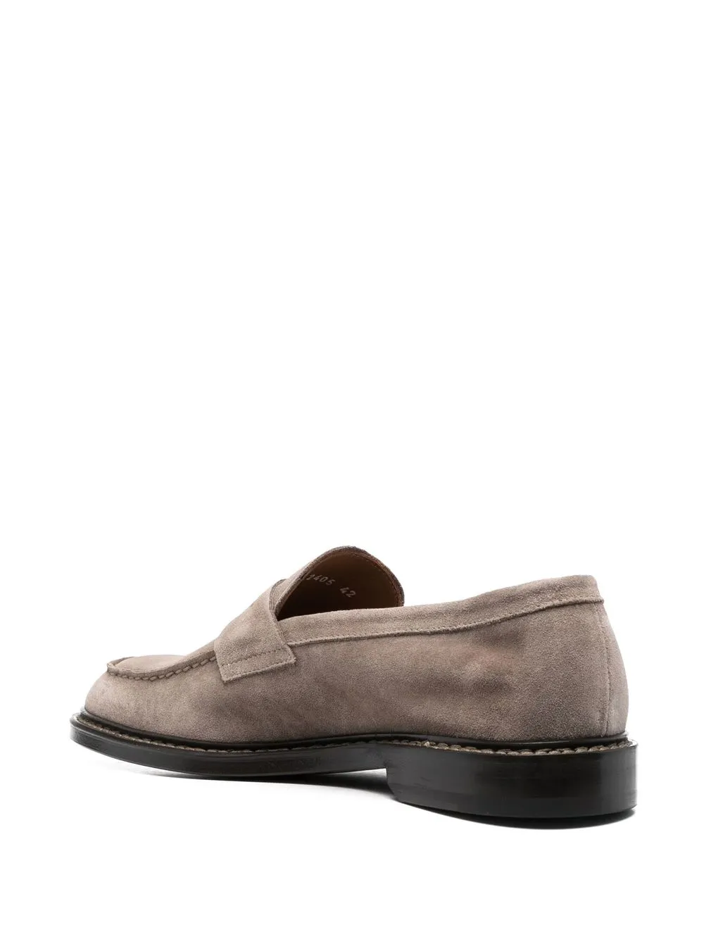 Men Doucal's Suede-leather Contrasting-sole Loafers - Image 3