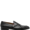 Men Doucal&apos;s Woven Double-strap Monk Shoes