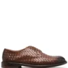Men Doucal&apos;s Interwoven Leather Derby Shoes