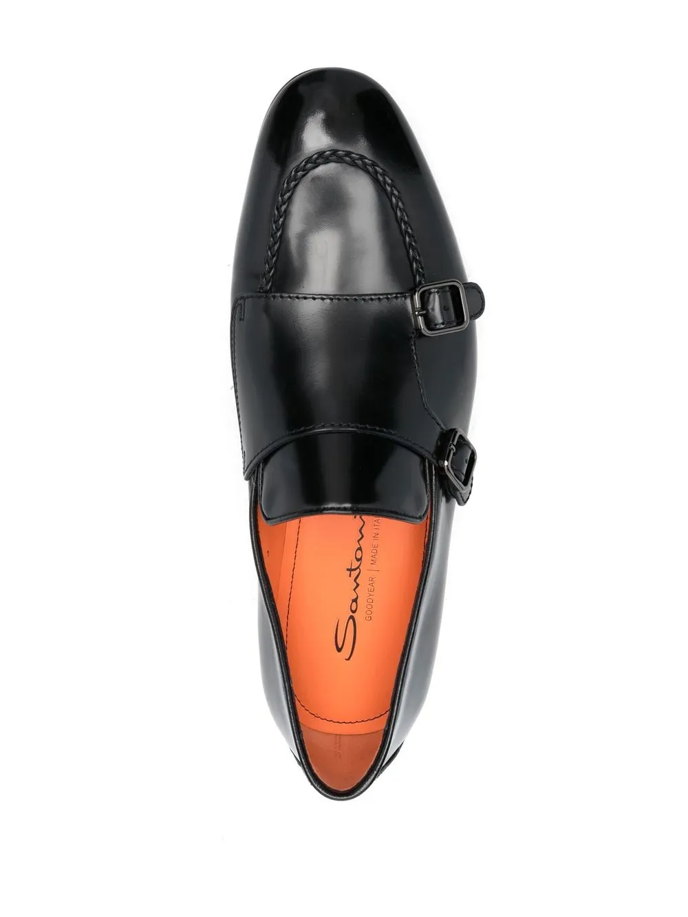 Men Santoni Buckled-leather Monk Shoes - Image 4