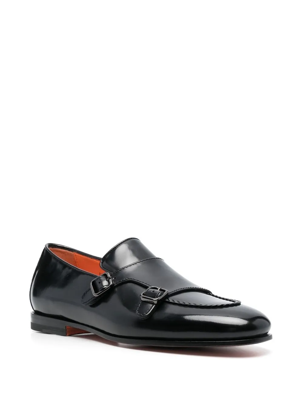 Men Santoni Buckled-leather Monk Shoes - Image 2