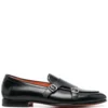 Men Santoni Double-buckle Monk Shoes