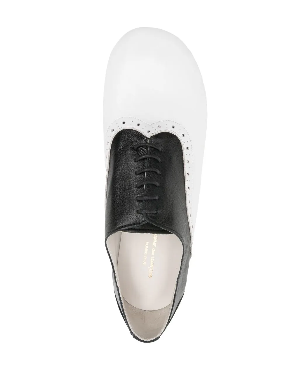 Men Comme Des Garçons Homme Plus Two-tone Leather Derby Shoes - Image 4