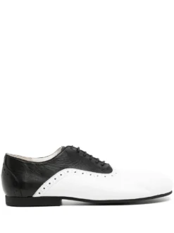 Men Comme Des Garçons Homme Plus Two-tone Leather Derby Shoes