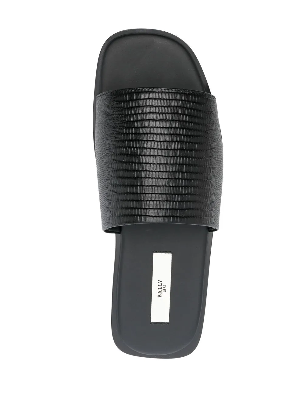 Men Bally Open-toe Leather Slides - Image 4