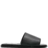 Men Bally Open-toe Leather Slides