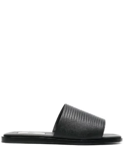 Men Bally Open-toe Leather Slides