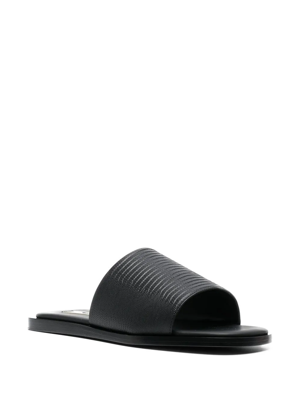 Men Bally Open-toe Leather Slides - Image 2