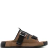 Men Stone Island Shadow Project Crossover Fastening Suede Slides