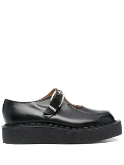 Men Comme Des Garçons Homme Plus Cut-out Leather Monk Shoes