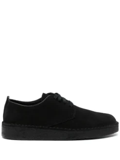 Men Clarks Suede Lace-up Shoes