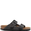 Men Birkenstock Buckle-strap Suede Slides