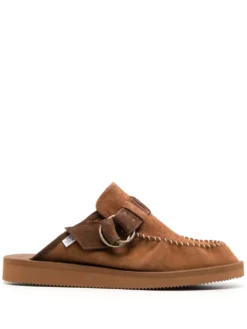 Men Suicoke Decorative-buckle Suede Loafers