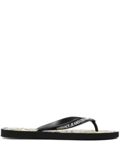 Men Versace Jeans Couture Embossed-logo Flip-flops