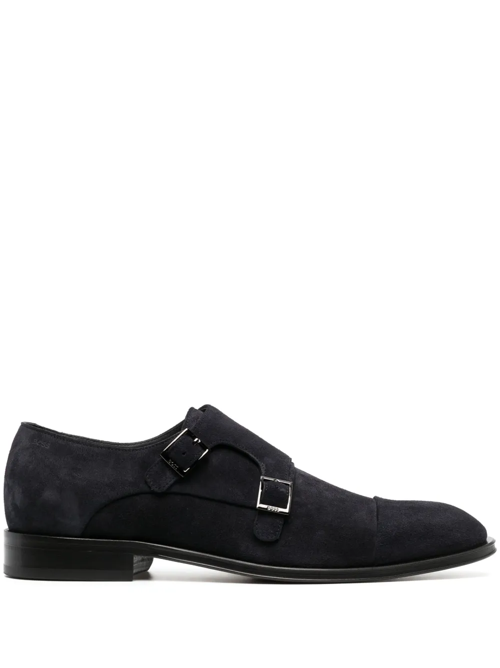 Men BOSS Double-buckle Suede Shoes