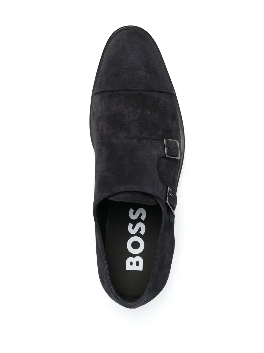 Men BOSS Double-buckle Suede Shoes - Image 4