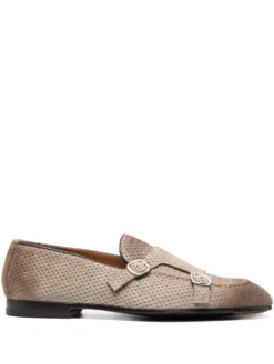 Men Doucal&apos;s Buckled Leather Monk Shoes