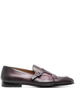 Men Doucal&apos;s Double-strap Smooth-leather Monk Shoes