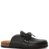 Men JW Anderson Padlock Leather Mules