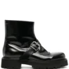 Men MM6 Maison Margiela Buckled Leather Ankle Boots