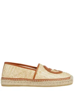 Men Gucci Interlocking G Raffia Espadrilles